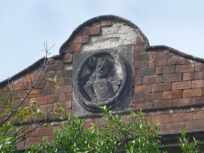 Interior courtyard of the historic Casa de la Bola mansion in Tacubaya Mexico City