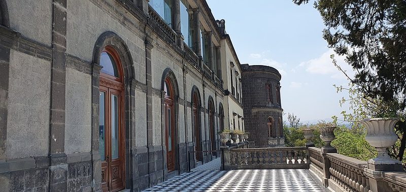 Panoramic view from the northwest terrace of Chapultepec Castle overlooking Mexico City