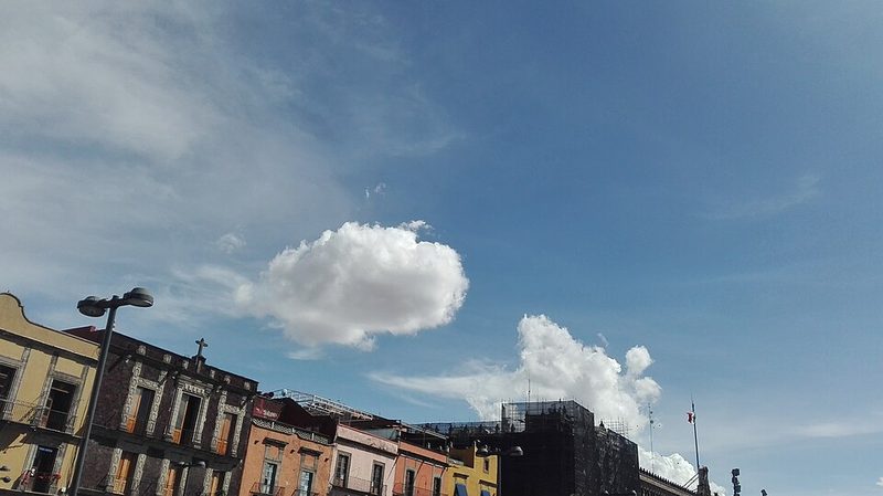 Historic Calles Seminario and Moneda intersection near the Templo Mayor in Mexico City