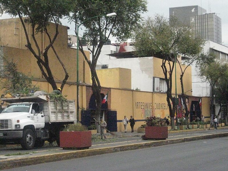 Colorful handicrafts and artesanias on display at the La Ciudadela market in Mexico City