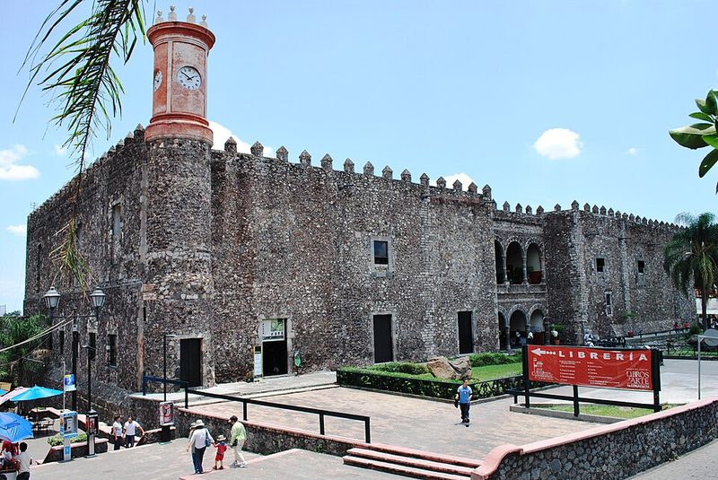 Historic Palacio de Cortes fortress in Cuernavaca Mexico