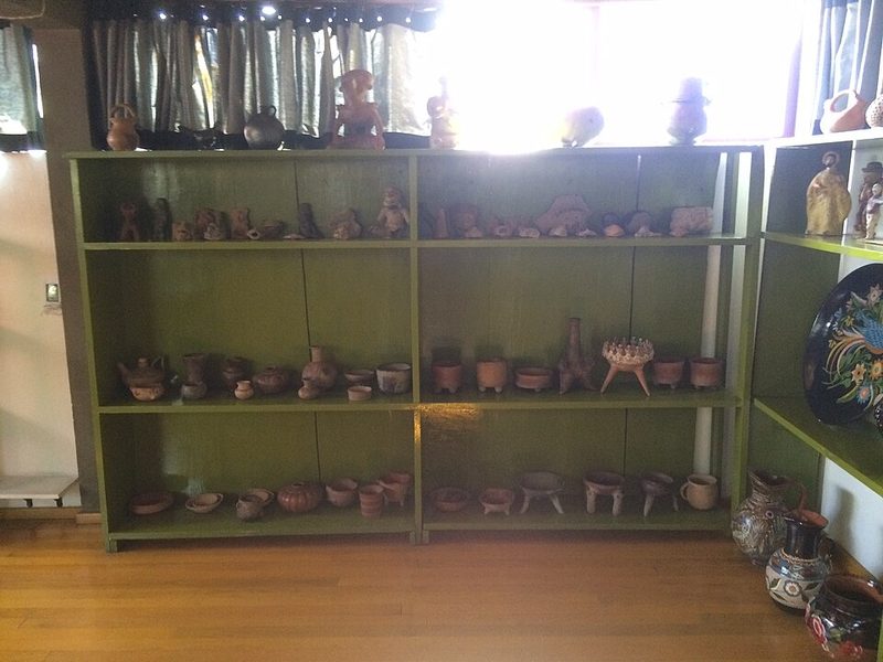 Collection of Mexican folk art gathered by Diego Rivera displayed at the San Angel studio museum