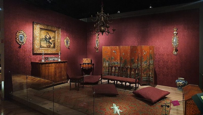 Colonial period furniture on display at the Franz Mayer Museum in Mexico City