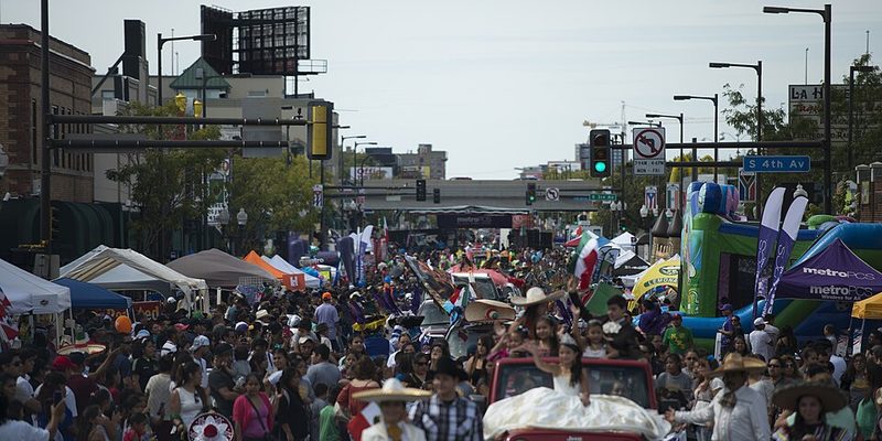 Military parade celebrating Mexican Independence Day in Mexico City