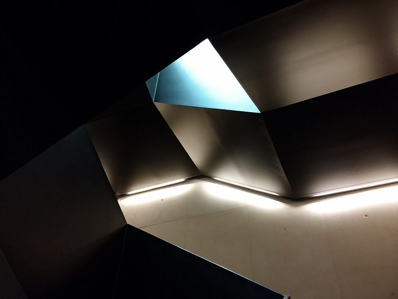 Modern staircase inside the Museo Jumex contemporary art museum in Polanco