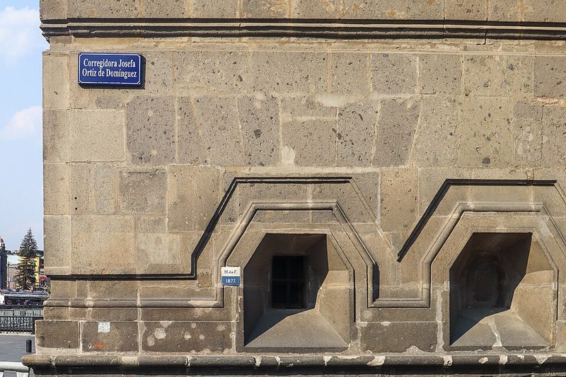 Grand facade of the National Palace on the east side of the Zocalo in Mexico City