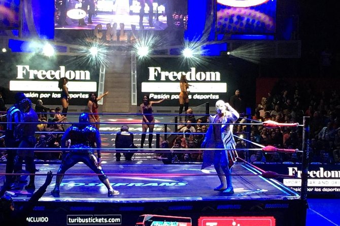 Authentic Lucha Libre Tour : Wrestling School, Tacos & Mezcal - Inside Arena México for roughly two hours
