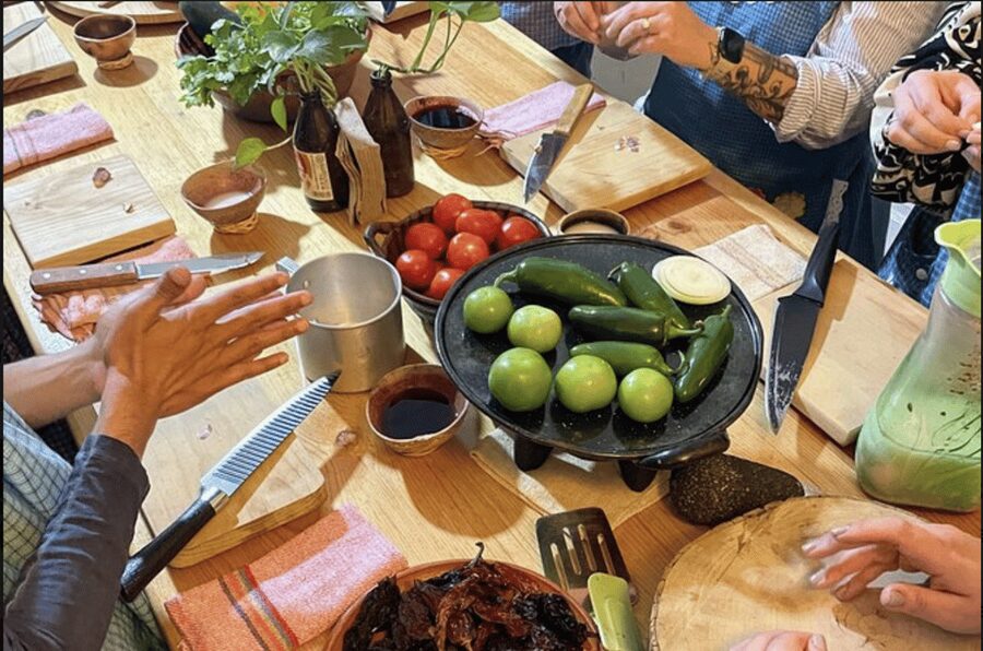 Authentic Mexican Salsas Workshop - Cooking with Oscar and Messli