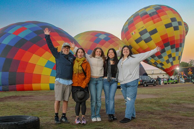 Hot Air Balloon Flight Teotihuacan With Pickup and Breakfast - San Juan and San Martin from above