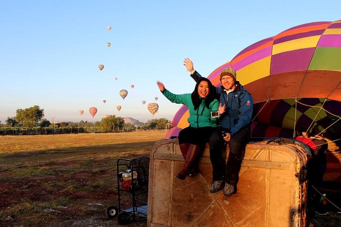Hot Air Balloon Tour in Teotihuacan from Mexico City - Sunrise over Teotihuacan, seen from above