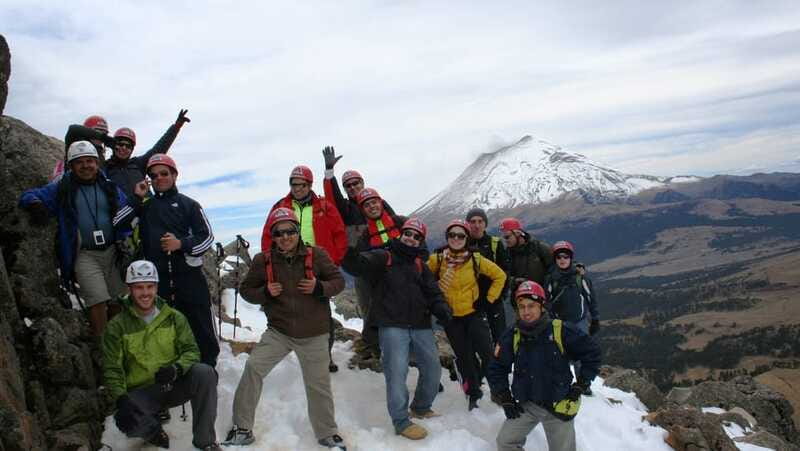 Iztaccihuatl Guided Climb - The first pass and the view toward Popocatépetl