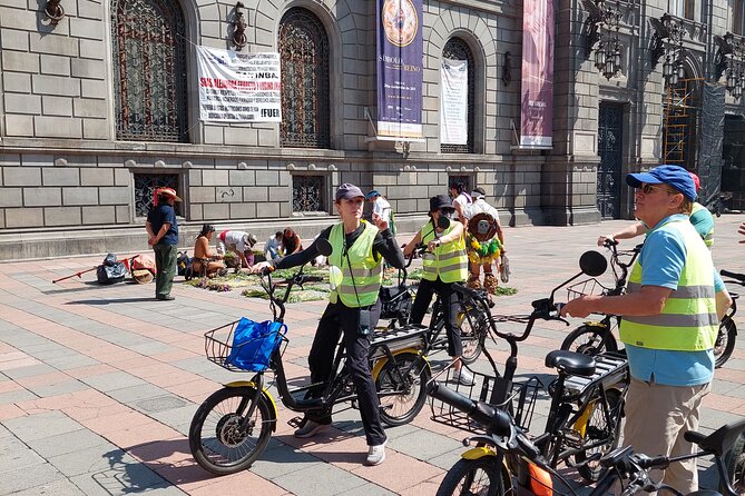 Mexico City E-Bike Tour with a taco and churros stop - El Ángel and Mexico’s national symbols