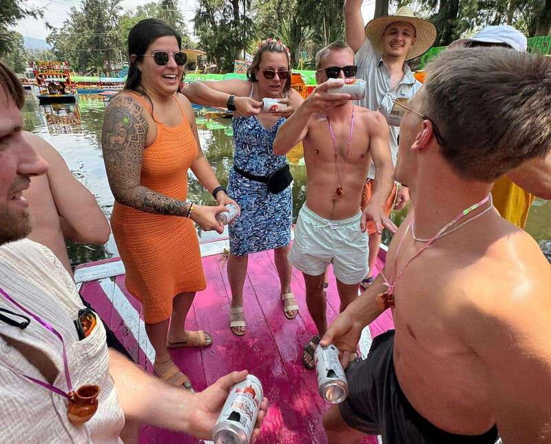 Mexico City: Xochimilco Boat Party with Unlimited Drinks - Food on a Chinampa