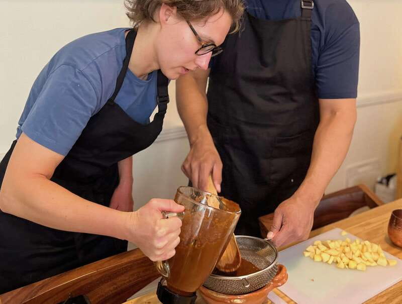 Muchos moles: Multi-variety mole cooking class and feast - Manchamanteles brings pineapple and plantain to the table