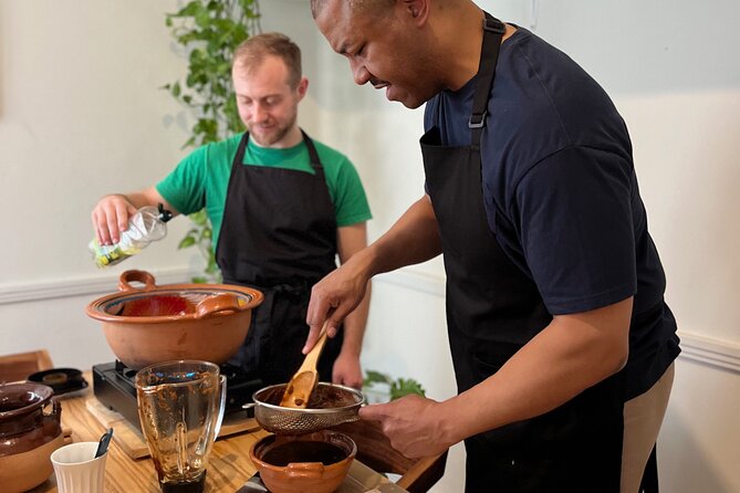Multi-Variety Mole Class in a Condesa home or art gallery rooftop - Setting the table and eating what you prepared