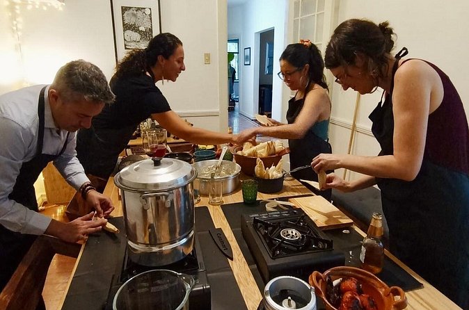Multi-Variety Tamal Class in a Condesa home or rooftop gallery - Making tamal verde with tomatillo sauce