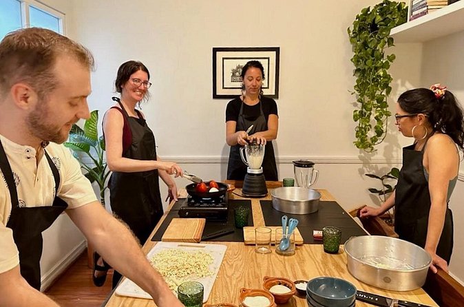 Multi-Variety Tamal Class in a Condesa home or rooftop gallery - Making fresh corn tamal with chipotle