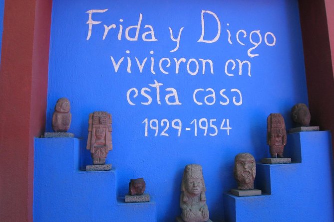 Teotihuacan & Guadalupe Shrine + Xochimilco, Coyoacán & Frida Kahlo Combo Tour - Coyoacán and the blue walls of Casa Azul