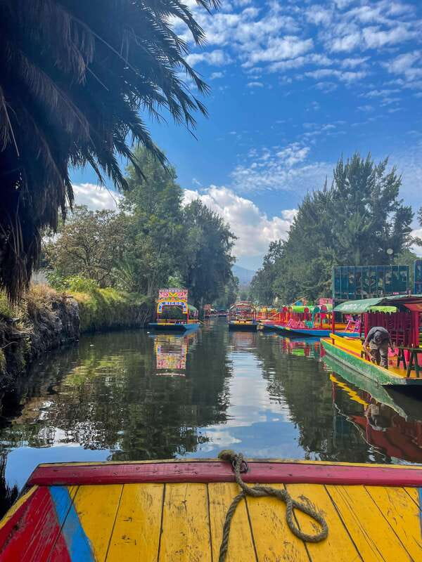 Xochimilco + Coyoacán Combo Full-Day Tour - Riding a private trajinera through Xochimilco