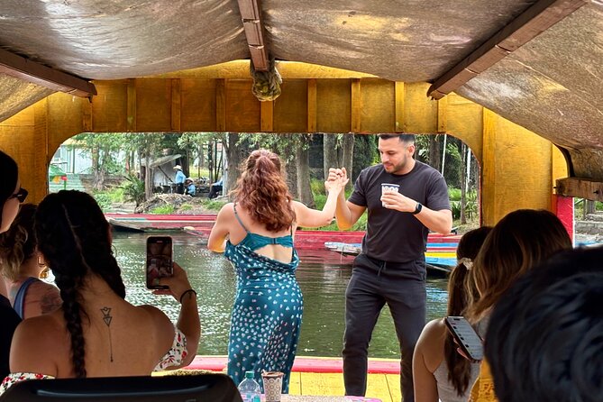 Xochimilco International boat party with open bar and tacos - Who will enjoy this most?
